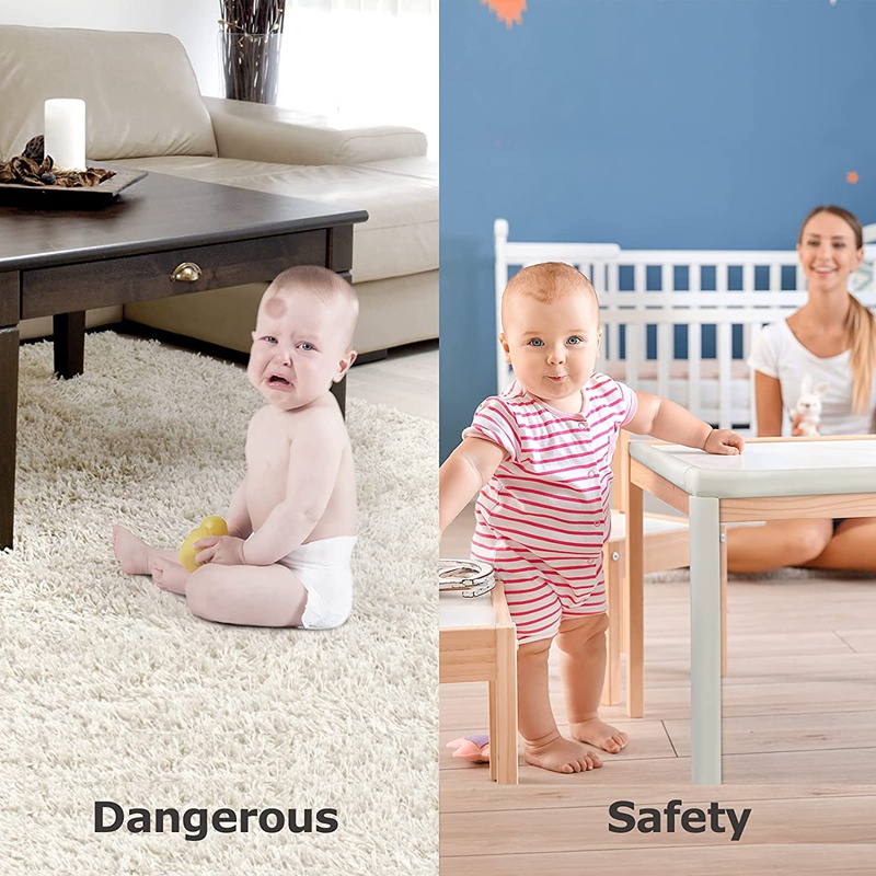 Miếng Bọc Cạnh Bàn 19.6Ft Edge + 10 Góc Chống Va Chạm Bảo Vệ An Toàn Cho Bé