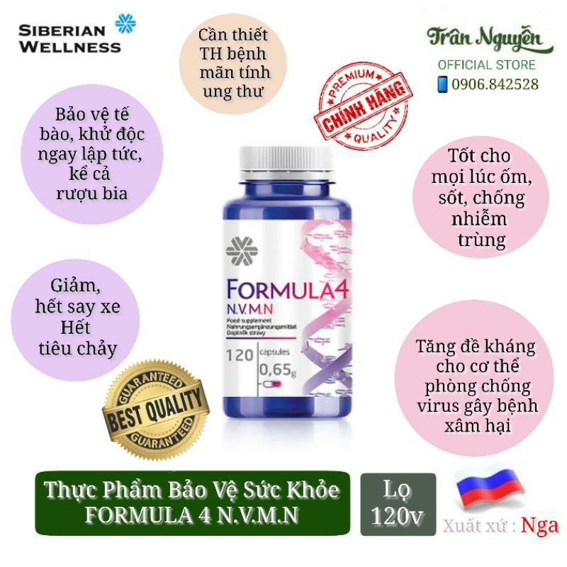 NOVOMIN Formula 4 Siberian Health💥Viên uống chống oxy hóa 💥 phục hồi tế bào khỏe mạnh 💥