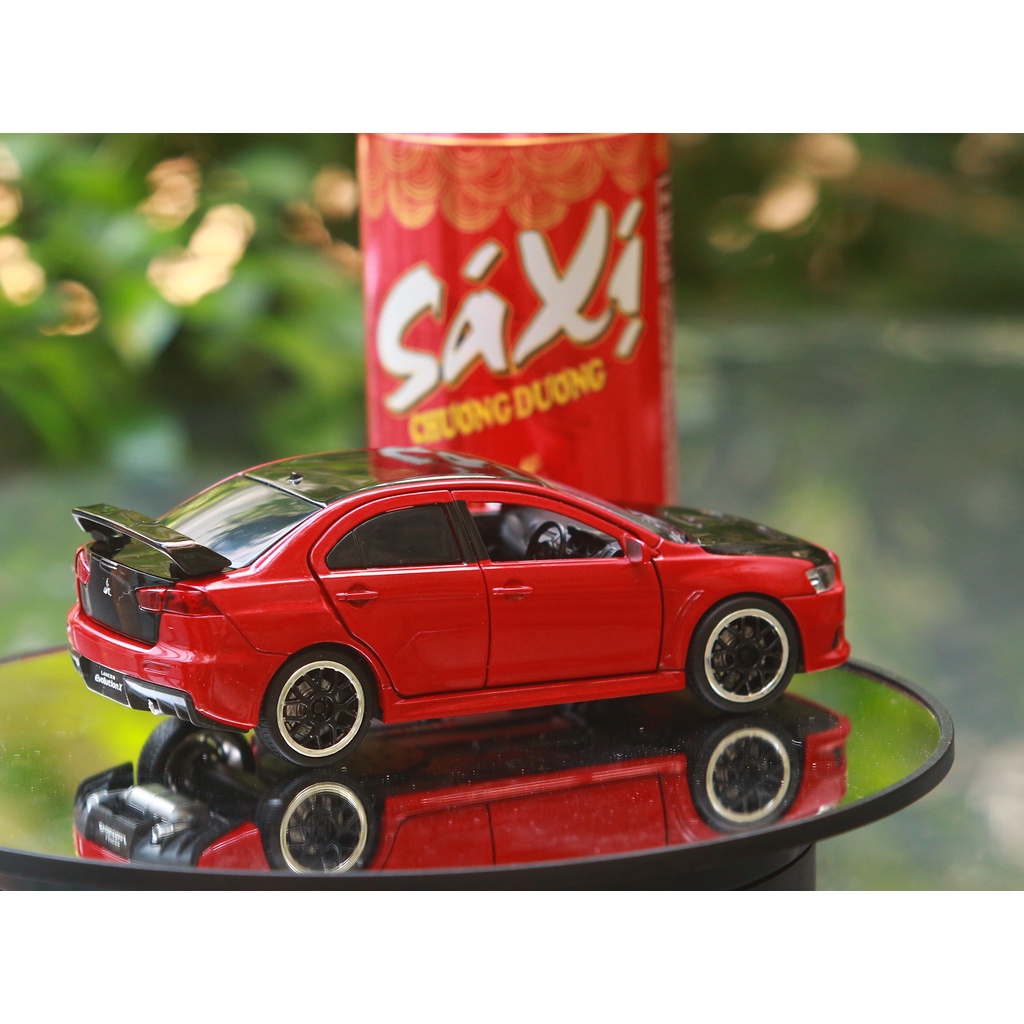 Đồ chơi Xe mô hình hợp kim Mitsubishi EVO Lancer cao cấp, tỷ lệ 1:32, quà tặng, trang trí, sưu tầm.