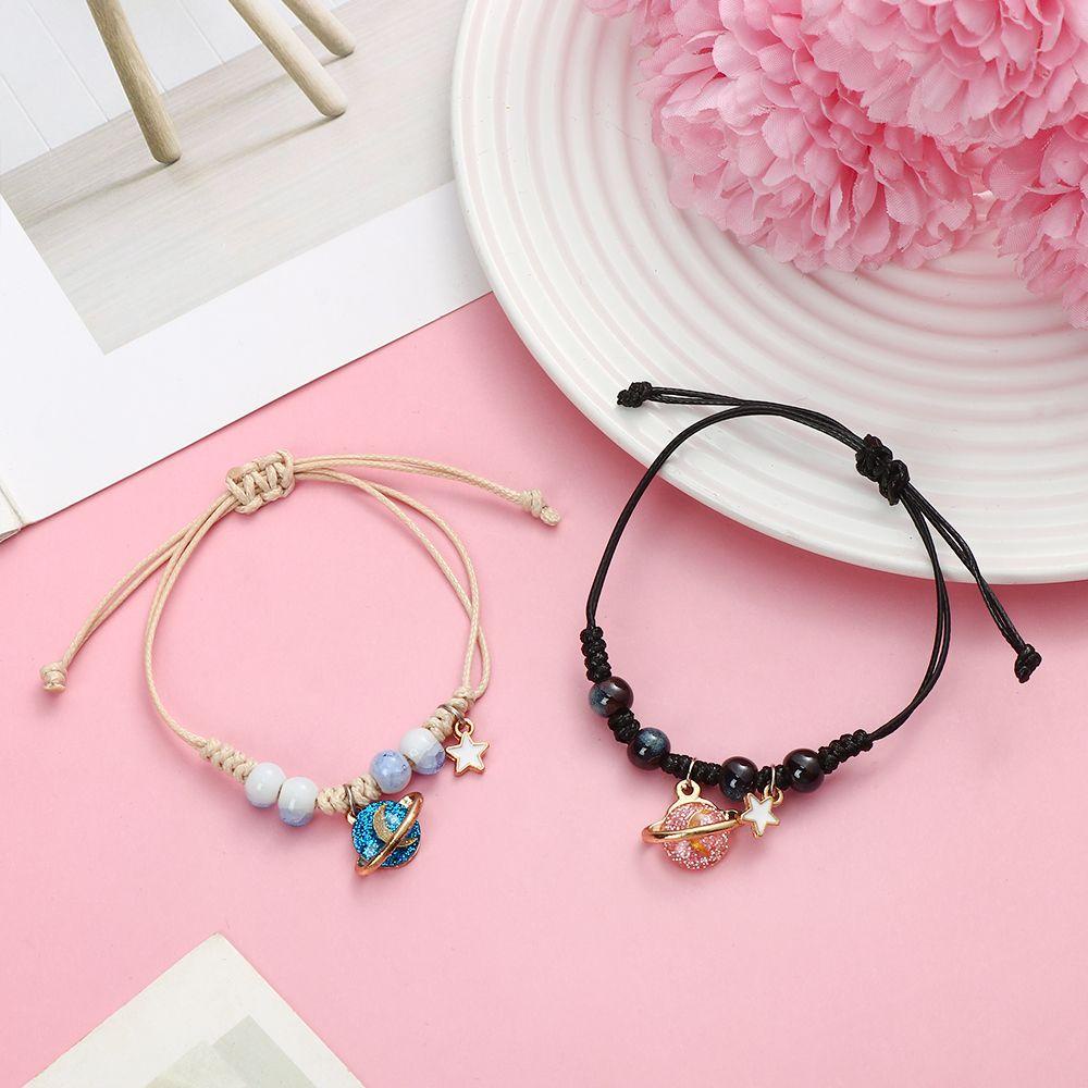 Lay Vòng Tay Chuỗi Hạt Hành Tinh Vũ Trụ Mặt Trăng Ngôi Sao Thời Trang Làm Bằng Tay Cho Học Sinh