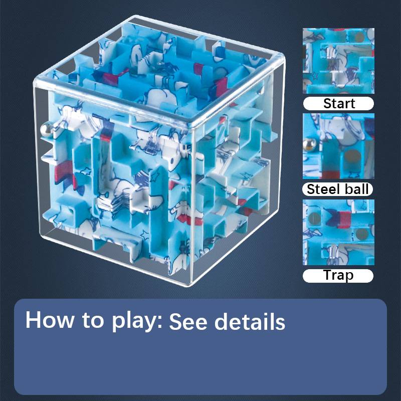 Đồ chơi lăn bi trong mê cung kiểu khối lập phương 3D kích thích trí thông minh của bé