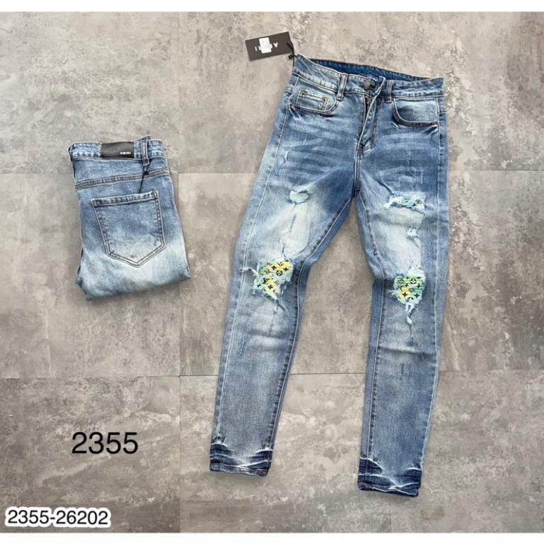 Quần Jeans AMR Nam Rách Vá Cực Chất - Quần Bò Nam Nhiều Mẫu Mới Hot Trend Hiện Nay