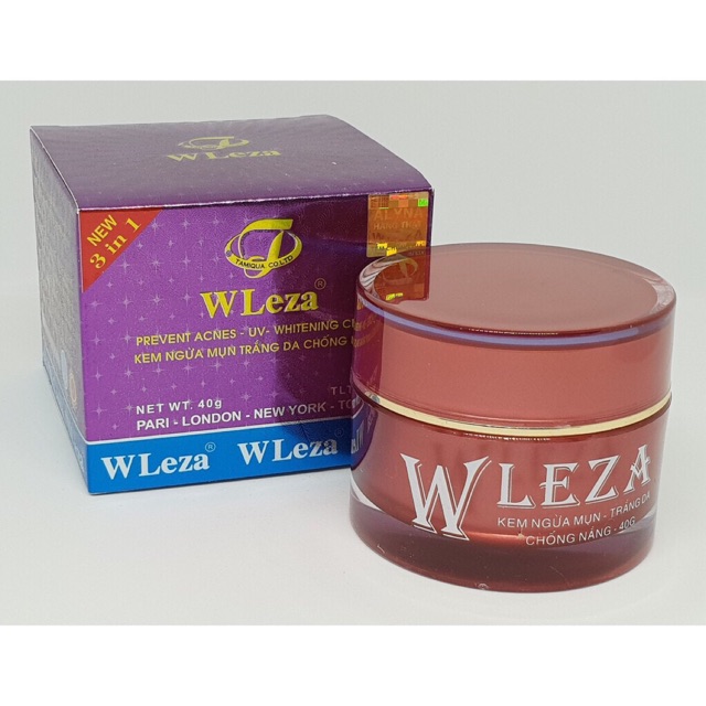 kem Wleza ngừa mụn - trắng da - chống nắng 40g
