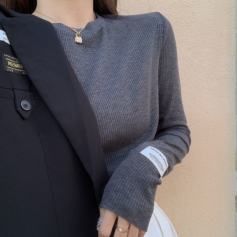 Áo Thun Dài Tay Thiết Kế Mới Dày Dặn Thời Trang Theo Phong Cách Hàn Quốc Cho Nữ