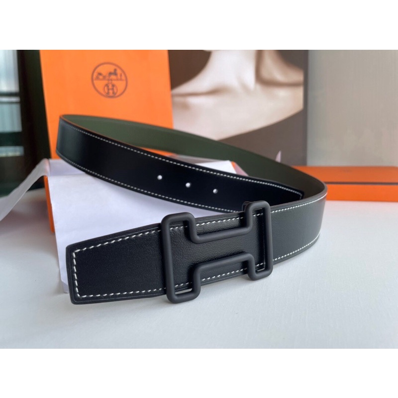 Thắt lưng da nam thời trang chữ H thương hiệu cao cấp Hermes HM 2021 da thật nhập khẩu