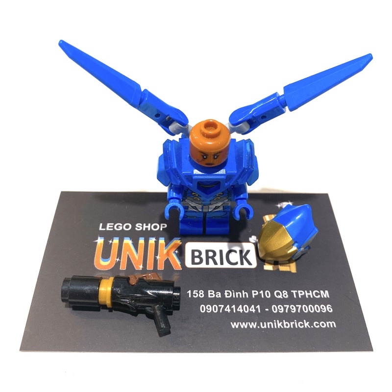 Lego UNIK BRICK Overwatch Pharah nữ áo giáp xanh chính hãng .