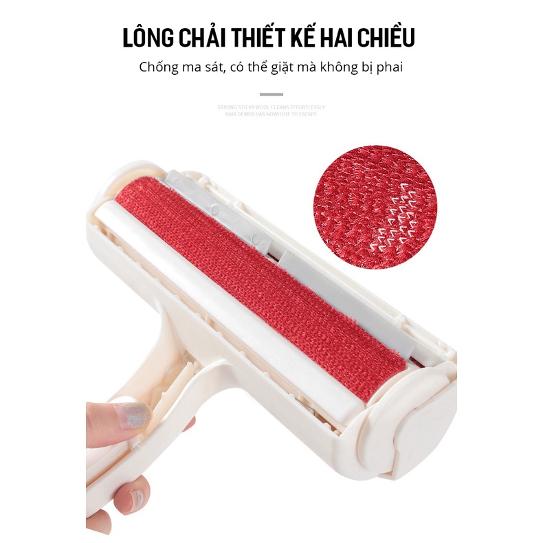 Cây lăn bàn chải dọn lông thú cưng làm sạch trên quần áo, chăn ga gối, sofa - nhanh, hiệu quả, tiện dụng - The Pet Store