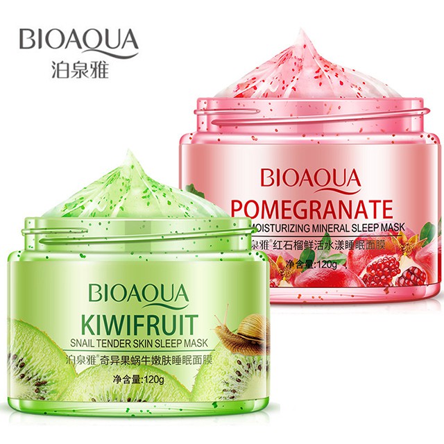 Mặt nạ ngủ  HOA QUẢ Bioaqua  (Kiwi &amp; Lựu)