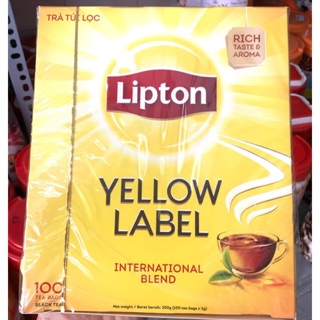 Lipton nhãn vàng - 1 hộp 100 túi nhún