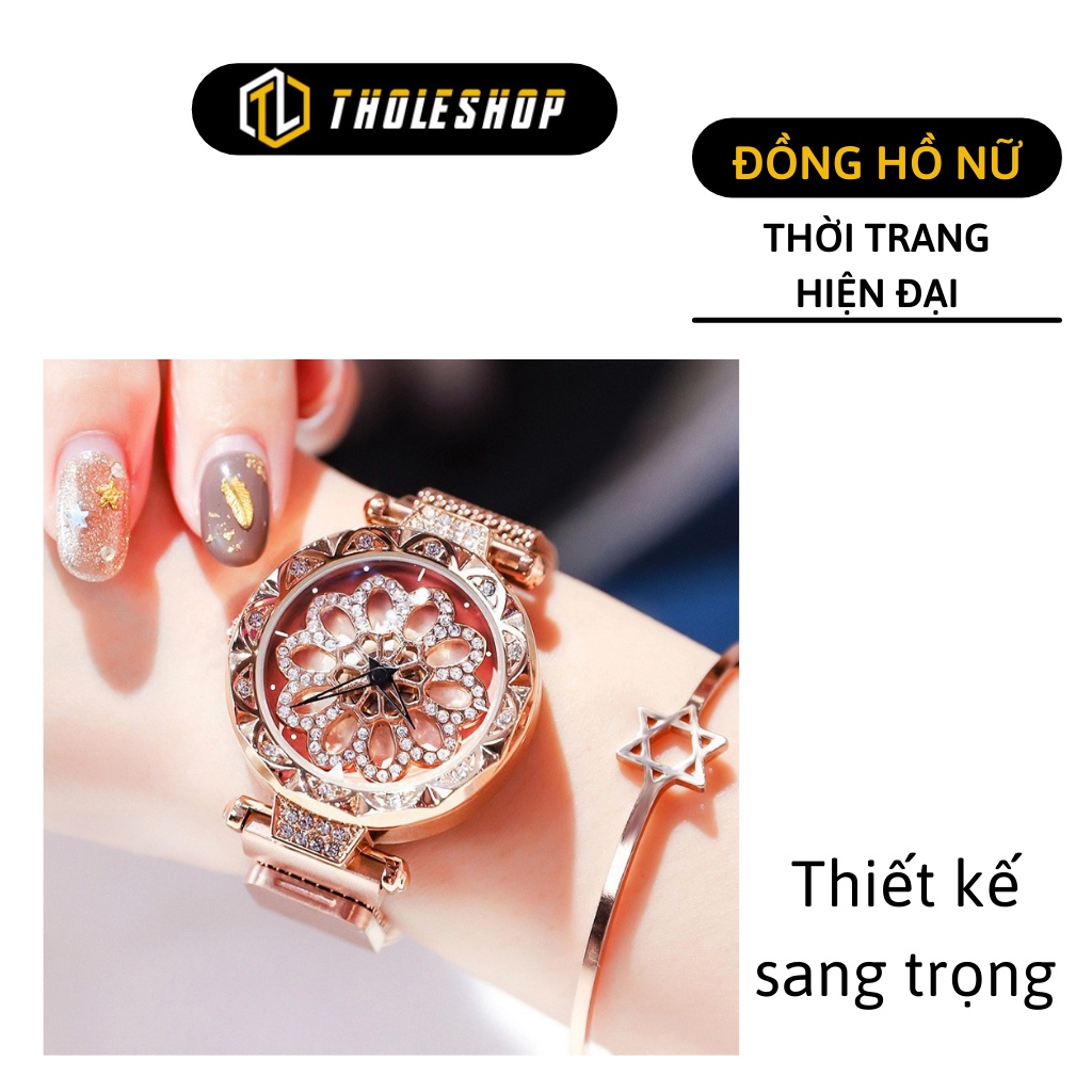 Đồng Hồ Nữ No Brand Mặt Nam Châm Thời Trang Có Thể Xoay Được 8006