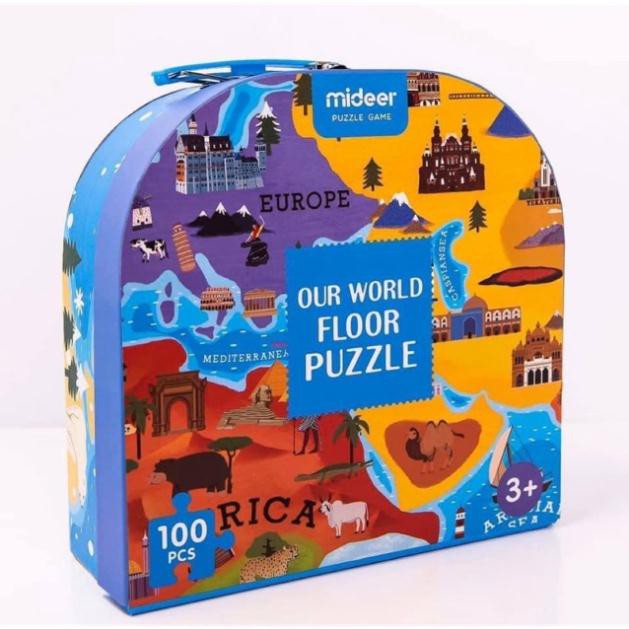 GHÉP HÌNH  MIDEER PUZZLE OUR WORLD -100 Chi Tiết  toy.garden