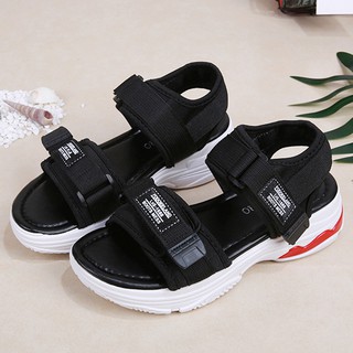 GIÀY SANDAL NỮ QUAI HẬU ĐẾ VIỀN ĐỎ TĂNG CHIỀU CAO MẪU MỚI