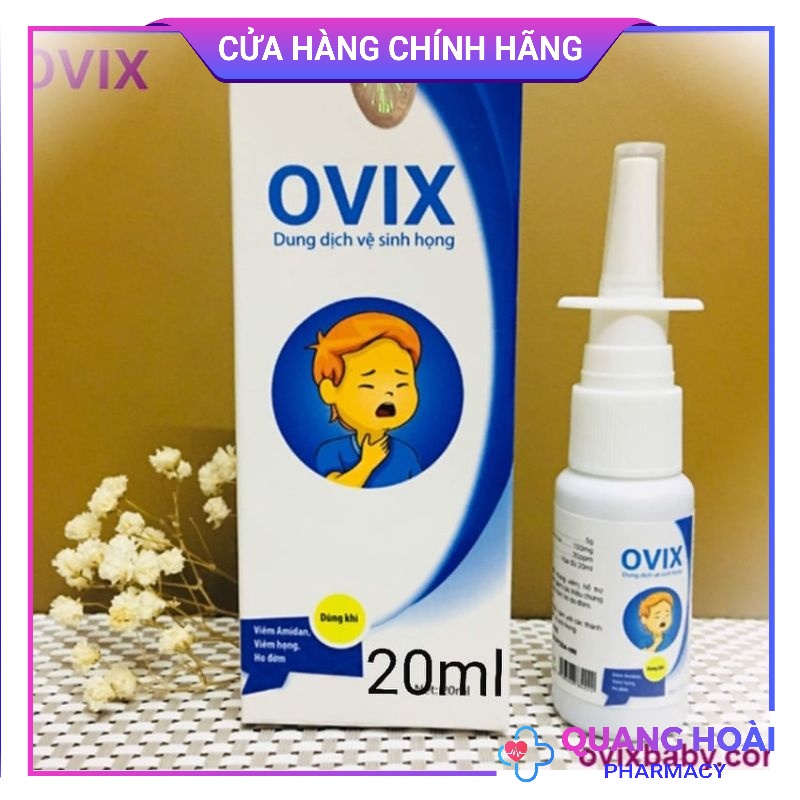 Ovix xịt họng, Ovix VA, Ovix baby xịt mũi hỗ trợ viêm mũi họng