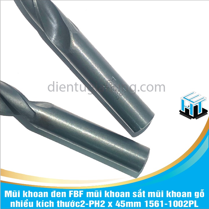 Mũi khoan đen FBF mũi khoan sắt mũi khoan gỗ nhiều kích thước từ 2mm đến 9,5mm