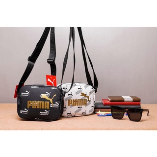 Túi đeo chéo puma in nhũ monogram xuất dư xịn unisex