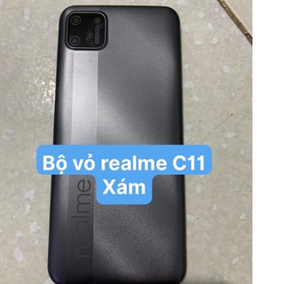 Full Bộ xương Vỏ zin Realme C11 - 2020 ( gồm lưng, Xương, phím bấm, cụm kính camera, khay sim)