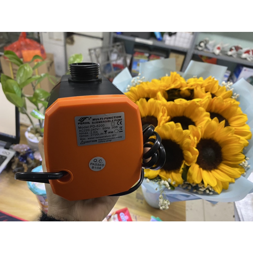 Máy bơm nước đời mới PERIHA  PD 4200 10W,PD 5200 25W, PD 7200 35W- PD 8200 65W , cho hồ cá koi, cá cảnh, hồ non bộ