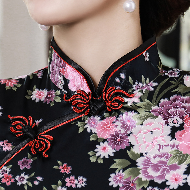 Sườn Xám Cách Tân plus size Phong Cách Trung Hoa Cổ Điển Cho Nữ