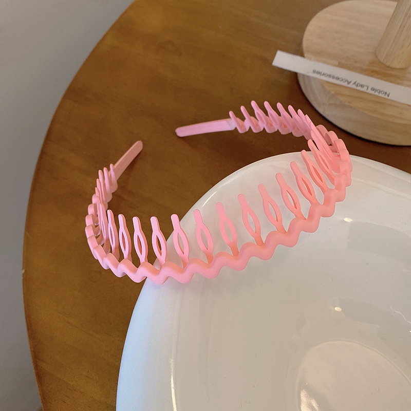 Băng đô cài tóc rửa mặt Bằng Nhựa Chống Trượt Màu Sắc Kẹo Ngọt Đơn Giản Dành Cho Nữ