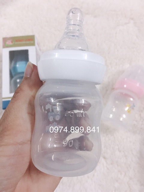 [Mã 267FMCGSALE giảm 8% đơn 500K] Bình sữa Baby nhựa PP không BPA 60ml