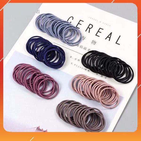 [FreeShip – Sale 1k] Thun cột tóc nhiều màu - loại tốt set 3 dây - [FOLLOW SHOP MUA HÀNG GIÁ 1K]