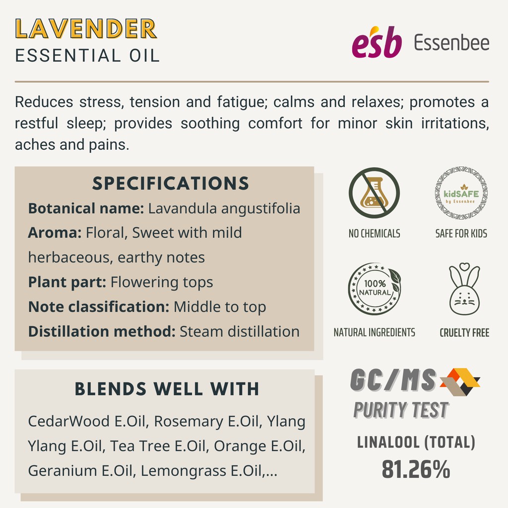 Tinh dầu Lavender - Essenbee (20ml)