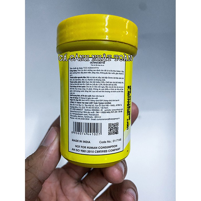 THỨC ĂN ULTIMA BETTA FOOD TAIYO HỦ 45G CHUYÊN CHO CÁ LIA THIA