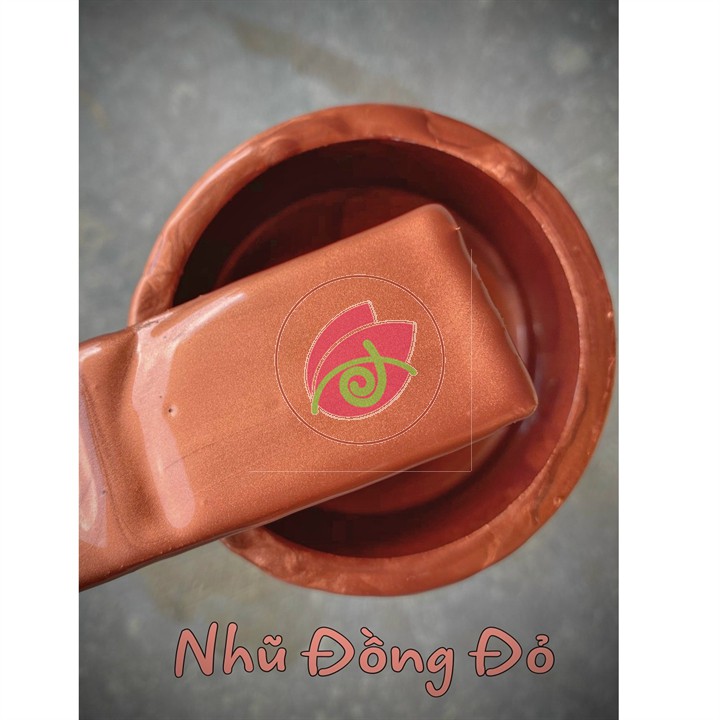 Sơn chậu kiểng màu nhũ đồng đỏ Yes hệ nước 850g