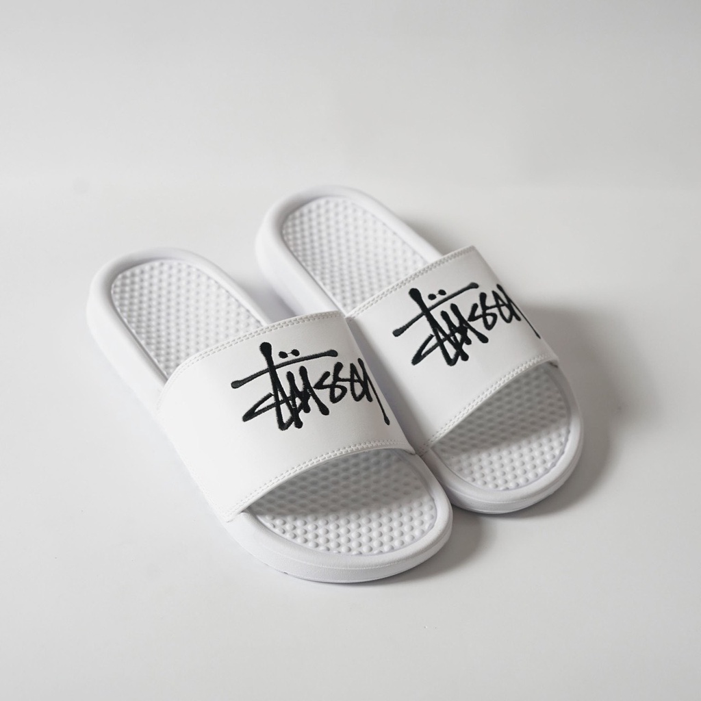 Dép quai ngang Jdi stussy nam nữ  mang êm chân, đế bền, chống trơn trượt, quai ép nhiệt chắc chắn