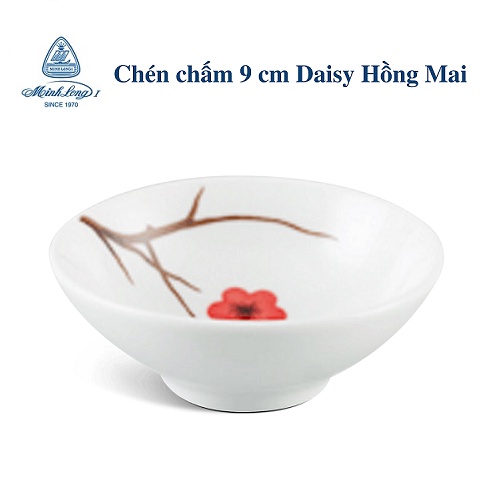 Chén đựng nước chấm hồng mai sứ Minh Long - chén đựng nước chấm sứ Minh Long