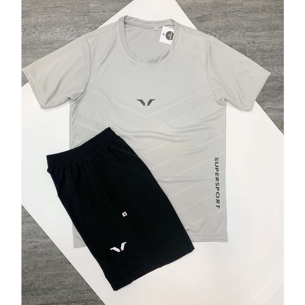 Bộ thể thao nam chất thun lạnh co dãn 4 chiều cực thoáng mát, thấm hút mồ hôi tốt, co dãn thoải mái