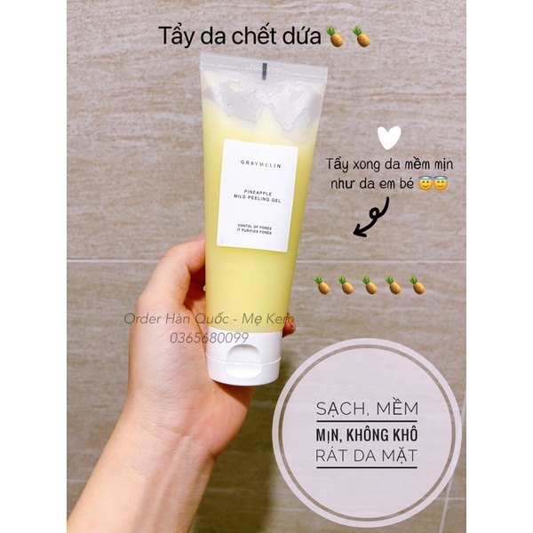 [Mẹ Kem] Tẩy da chết dứa Graymelin Pineapple Mild Peeling Gel