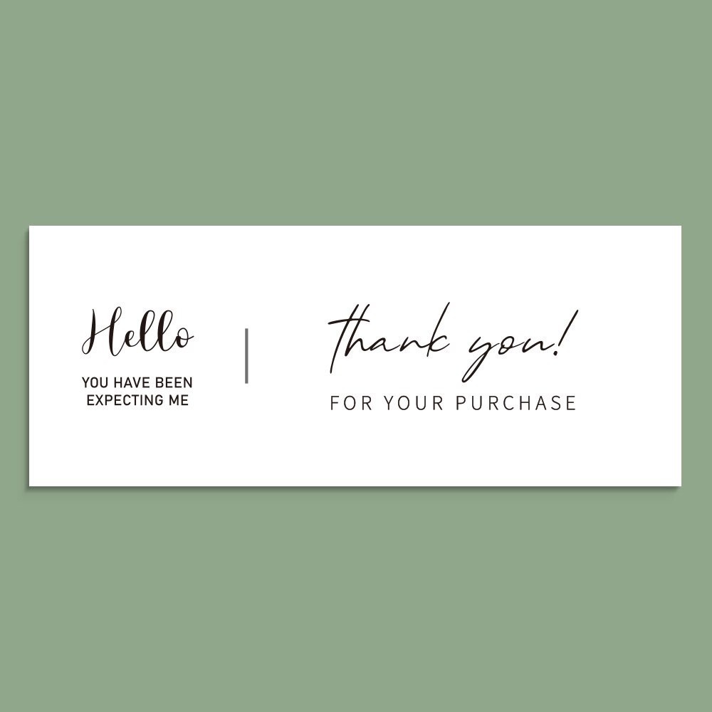 50 Miếng Dán Chữ Thank You Màu Trắng Đơn Giản