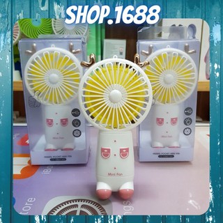 Quạt mini cầm tay V50, quạt sạc điện cổng usb chất liệu nhựa abs bền, đẹp siêu dễ thương - shop1688