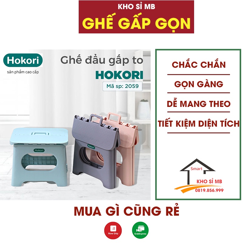 Ghế nhựa xếp gấp gọn cao cấp hokori nhựa Việt Nhật có thể mang theo đi dã ngoại du lịch siêu tiện lợi kho sỉ mb