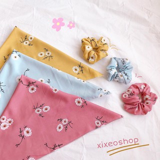 Khăn bandana đội đầu hoa lá KB01