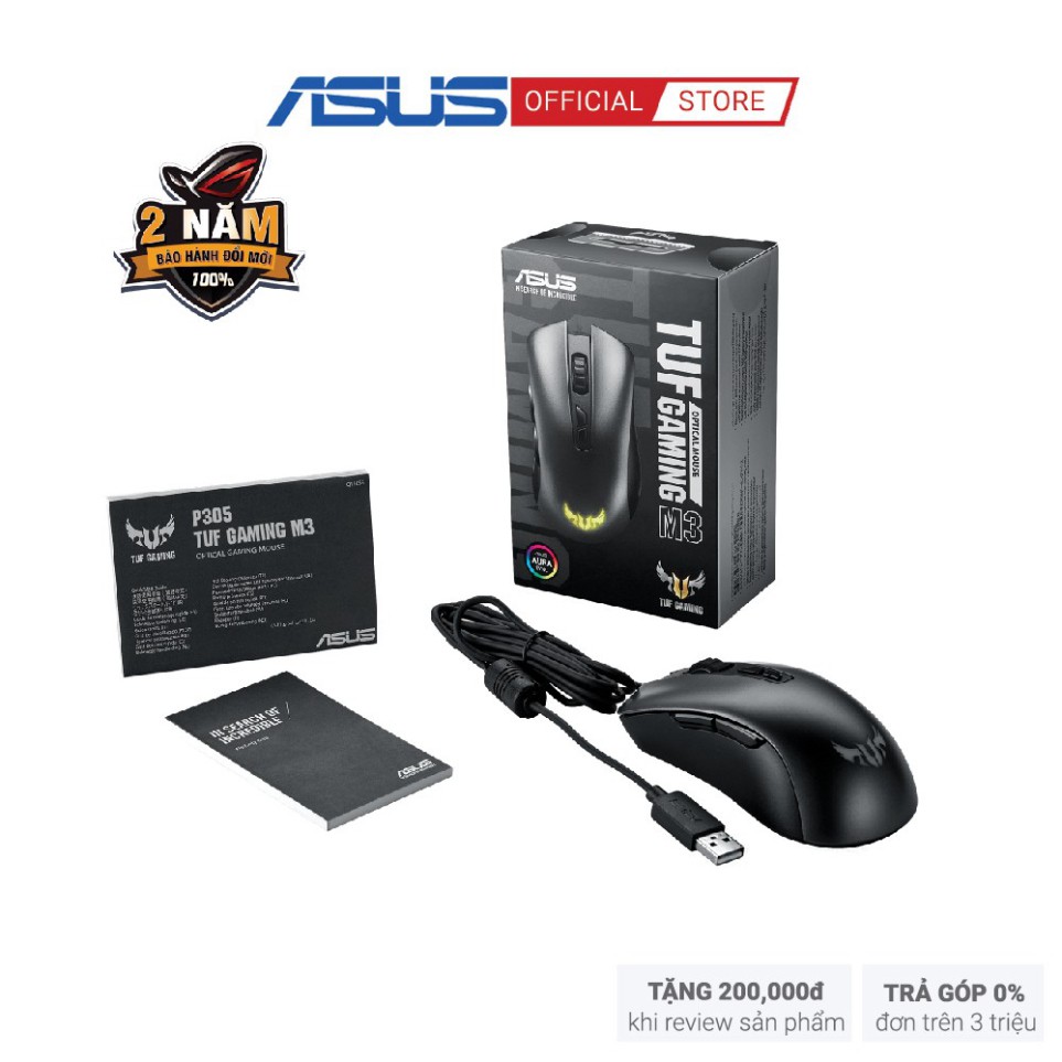 Chuột chơi game có dây - ASUS TUF Gaming M3 RGB cảm biến 7000 dpi - Aura Sync