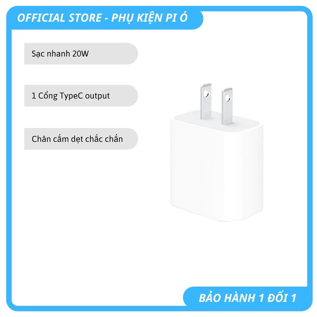Dây cáp sạc, củ sạc nhanh 20W Iphone 12 zin theo máy