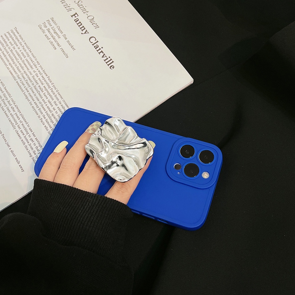 Giá Đỡ Điện Thoại Thiết Kế Túi Khí Màu Bạc/Xanh Dương In Hình Klein