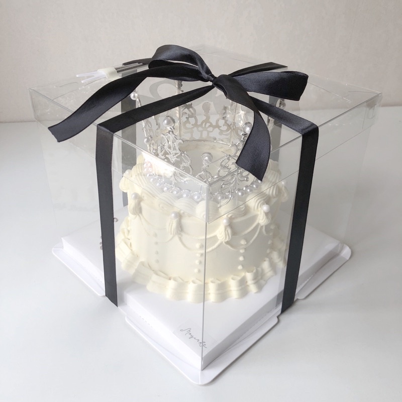 Hộp đựng bánh kem sinh nhật trong suốt size lớn 30-33-38-40cm