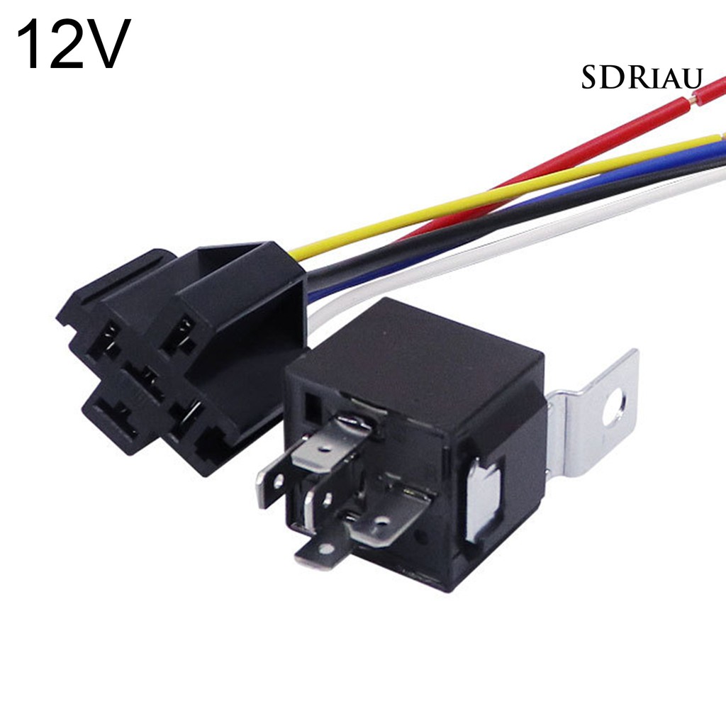 Rơ Le Tự Động Không Thấm Nước JD1914 12 / 24V 5 Pin Kèm Ổ Cắm Chuyên Dụng Cho Xe Hơi
