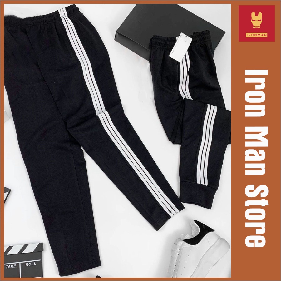 Quần thể thao nam nỉ dày dặn 3 sọc IRON MAN Jogger 3 lines
