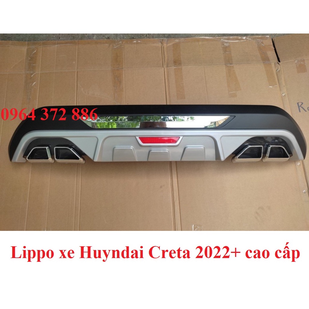 Lippo, Lip chia pô, Líp pô xe Huyndai Creta 2022, 2023,2024 Hàng cao cấp, ốp cản sau Creta 2022