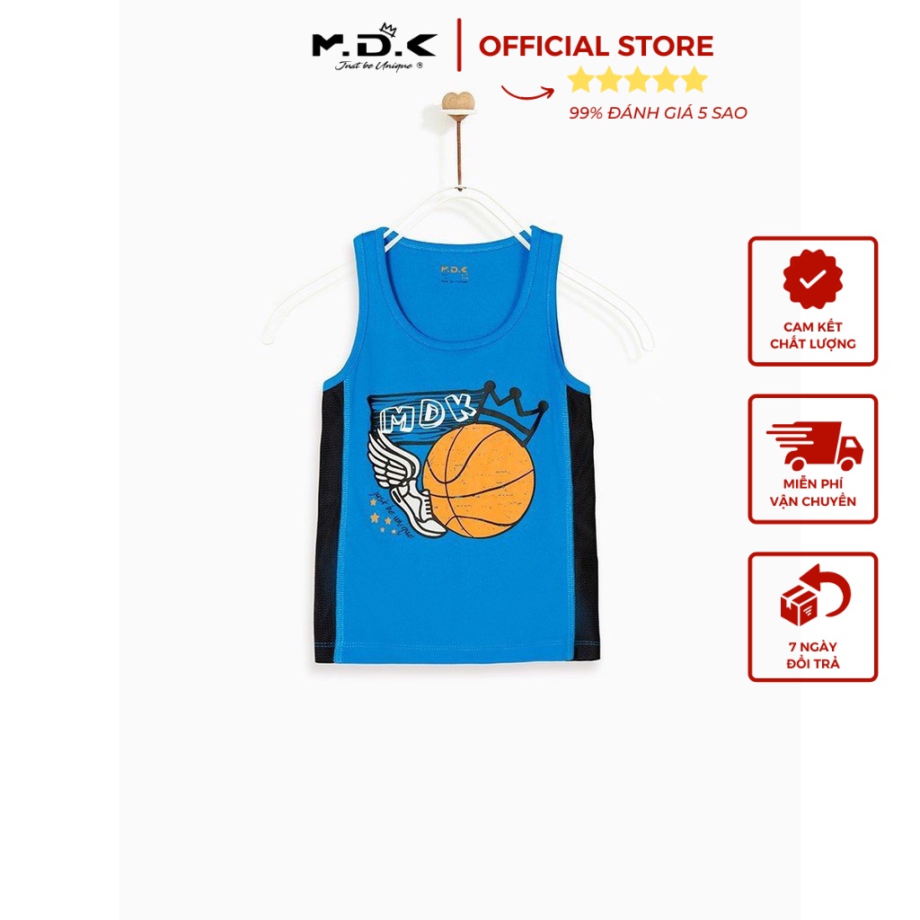 Áo thun không tay bé trai Flying Basketball M.D.K - chất liệu Dri Fit nhẹ, mát, thấm hút mồ hôi tốt