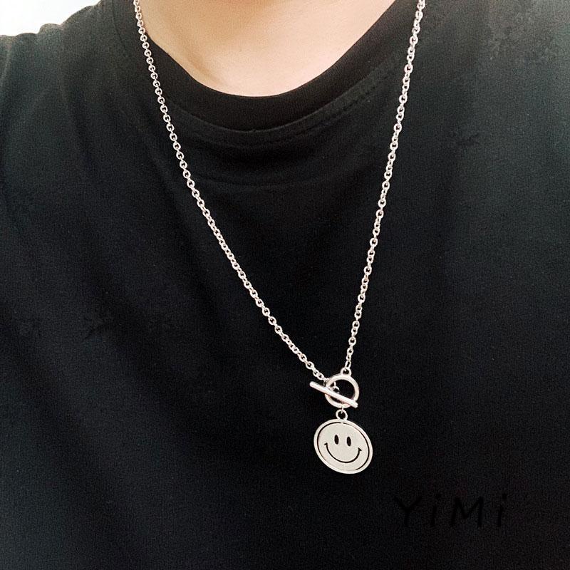 🌈Dây chuyền nam nữ mặt cười xoay cá tính độc đáo phong cách hip hop