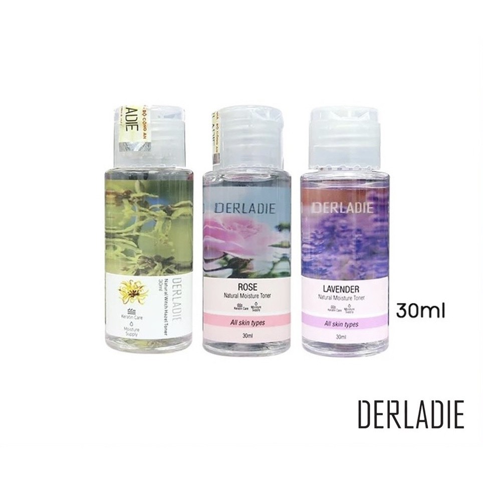 [Chính Hãng] Nước Hoa Hồng Cấp Ẩm Derladie Natural Moisture Toner 30ml (Mini Size)
