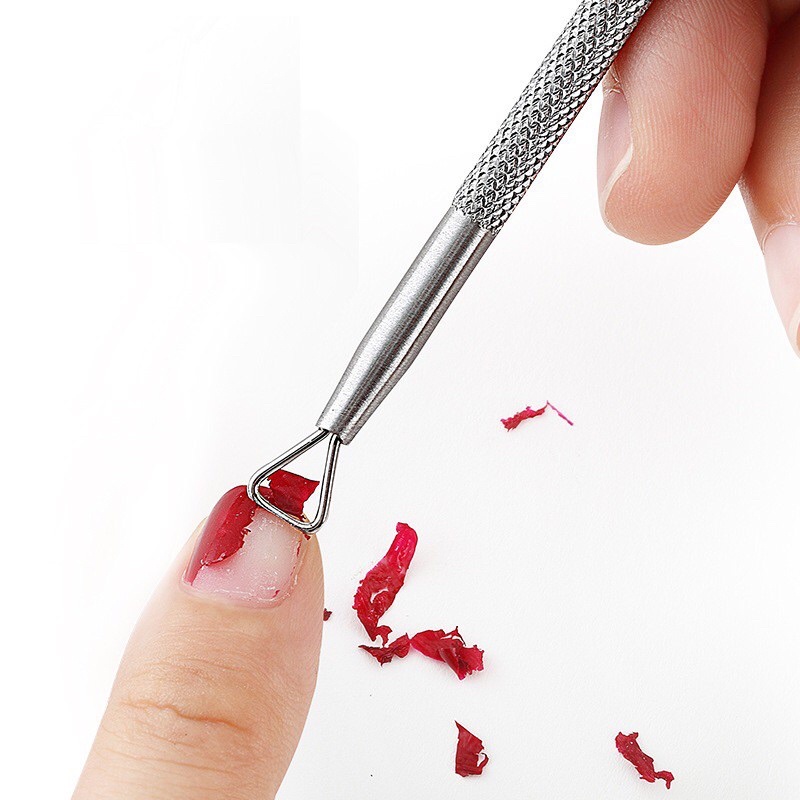 Cây đẩy da chết lấy khoé , cây cạo sơn gel inox