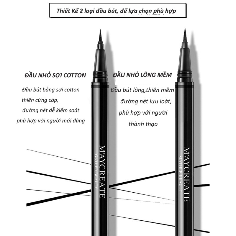 [ Hàng Chuẩn ] Kẻ Mắt Nước Cao Cấp Không Trôi Không Nhòe MayCreate Mẫu Mới Nhất Date 2024