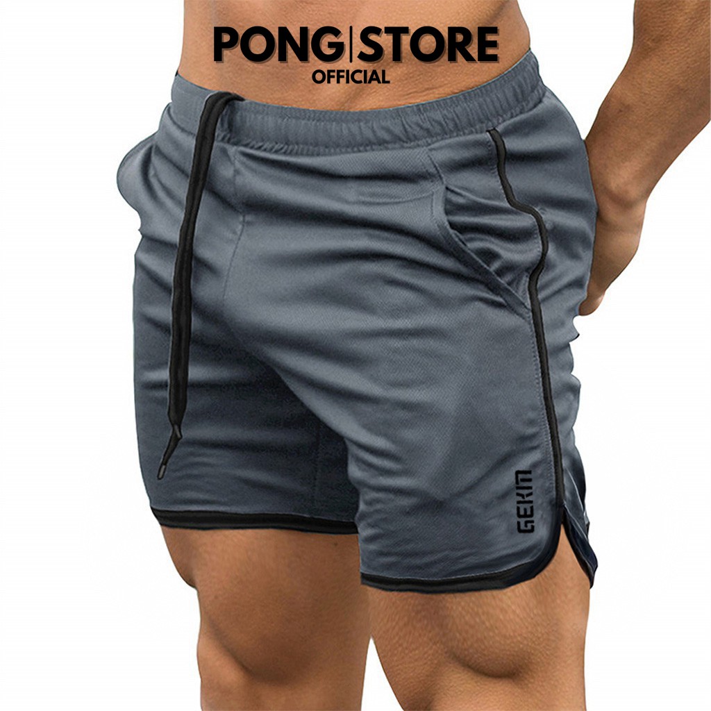 Quần Short Thể Thao Nam SPORT, Quần Đùi Tập Gym Nam Form Ngắn Ôm Body Có Túi Phối Xẻ Lai Từ 45kg tới 84kg