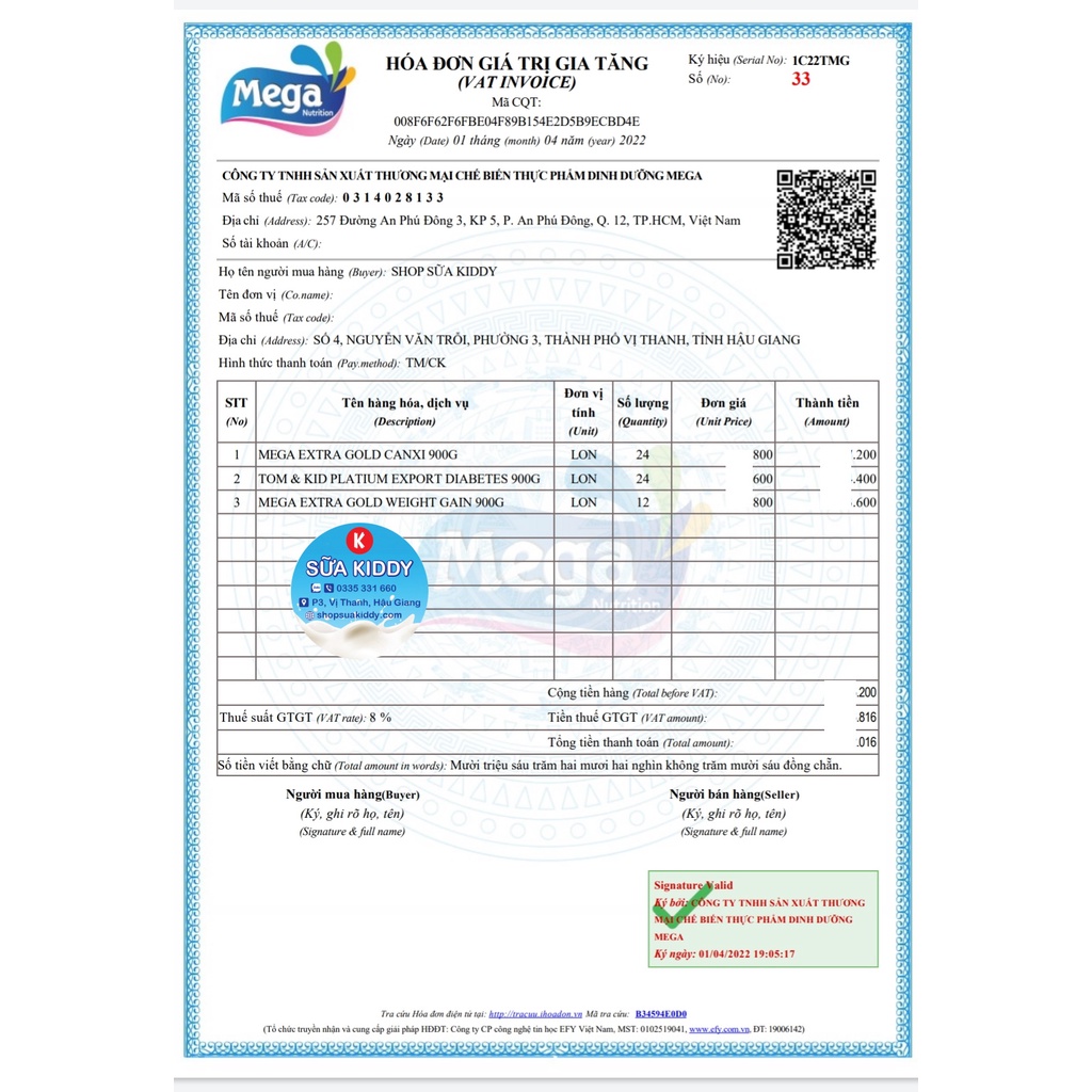 Sữa tiểu đường Tom &amp; Kid Platinum Diabetes Mega dành cho người tiểu đường 900g